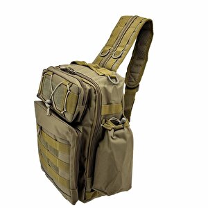 Taktikal Tk1005 Bodybag 20 Lt Taktic Çapraz Sırt Çantası Kahve