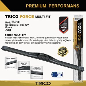 Force Multifit Tek Silecek 600mm Tf600l