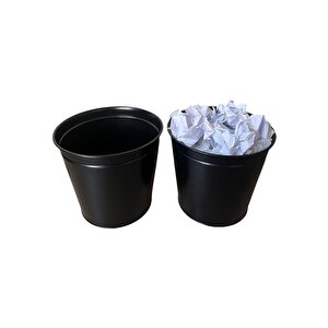 2'li Siyah Renk Ofis Tipi Çöp Kovası 10 Lt.