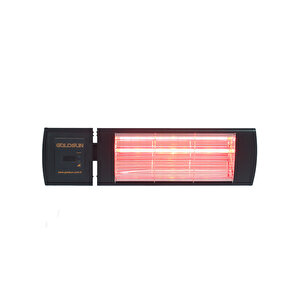 Supra Plus 2000w Uzaktan Kumandalı Suya Dayanıklı (ip55) Duvar Tipi Dış Mekan Elektrikli Infrared Isıtıcı Siyah