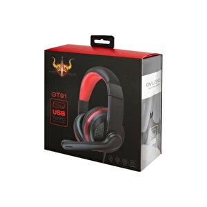 Gt91 Kulak Üstü Oyuncu Kulaklığı Pc Gamer Kablolu Usb Jack