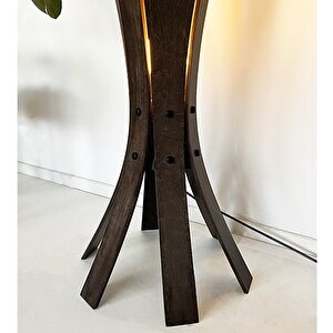 ''hedra Lambader, İskandinav Tarzı Ahşap Lambader, Dekoratif Yer Lambası, Modern Salon Aydınlatma''