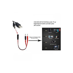 M9000 Kablolu Oyuncu Kulak Üstü Kulaklık 3.5mm Jack Usb Mikrofonlu Kulaklık