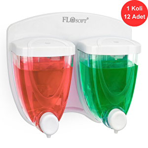 İkiz Sıvı Sabun Ve Şampuan Dispenseri 350+350 Ml (f029) X 12 Adet