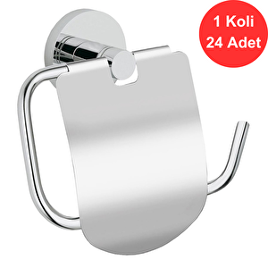 Paslanmaz Metal Tuvalet - Wc Askılığı, Kapaklı (ft466) X 24