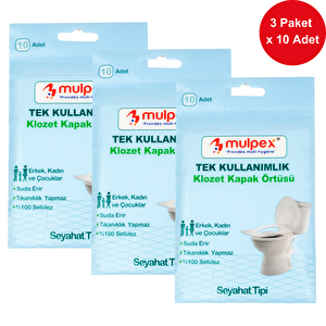 Tek Kullanımlık Suda Çözünür Klozet Kapak Örtüsü - 3 X 10 Lu Paket | Hijyenik Ve Pratik Seyahat Aksesuarı