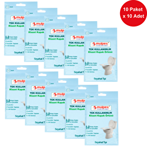 Tek Kullanımlık Suda Çözünür Klozet Kapak Örtüsü - 10 X 10 Lu Paket | Hijyenik Ve Pratik Seyahat Aksesuarı