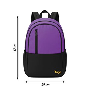 Yuga Dört Gözlü Sırt Çantası Mor