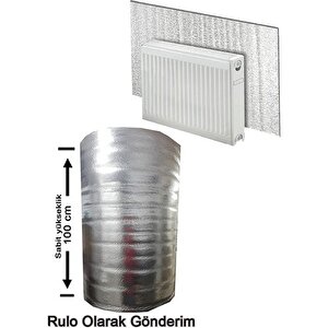5 Metre 10 Mm Alüminyum Folyolu Kalorifer, Radyatör Petek Arkası Isı Yalıtımı İzolasyon Levhası