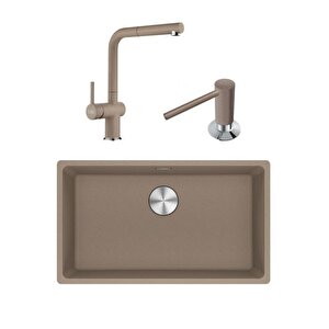 Mrg 110-72 Eviye, Active Plus Spiralli Armatür, Sıvı Sabunluk Oyster Üçlü Set