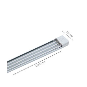  80w Beyaz Kristal Led Bant Armatür 6500k Beyaz Işık