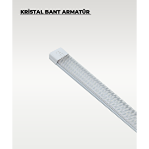  80w Beyaz Kristal Led Bant Armatür 6500k Beyaz Işık