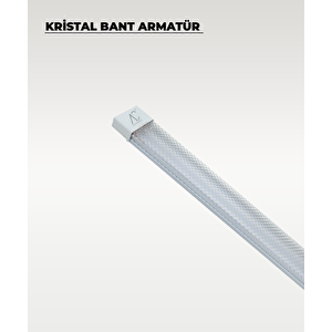 60w Beyaz Kristal  Led Bant Armatür 6500k Beyaz Işık