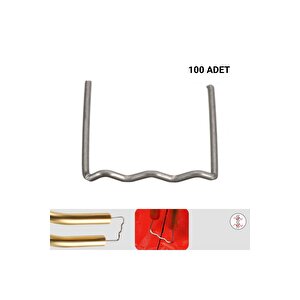 100 Adet 0,8 Mm Düz Ti̇p Plasti̇k Kaynak Zımba Teli̇