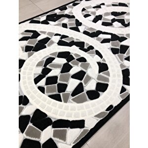 Kaşmir Halı Jade 146x233 Je 0024-03 Siyah Beyaz 4 M2 Halı