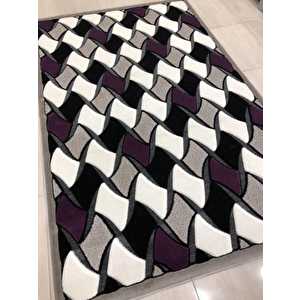 Kaşmir Halı Jade 146x233 Je 0010-02 Gri Beyaz Mor 4 M2 Halı