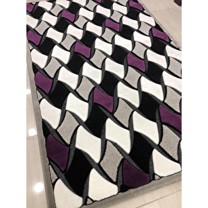 Kaşmir Halı Jade 146x233 Je 0010-02 Gri Beyaz Mor 4 M2 Halı