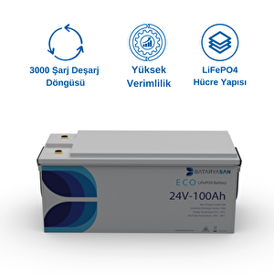 24v 100ah Eco Lifepo4 Akü Lityum Akü