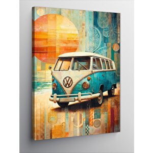 Kanvas Tablo Retro Minibüs 70x100 cm