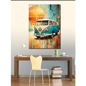 Kanvas Tablo Retro Minibüs 70x100 cm