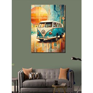 Kanvas Tablo Retro Minibüs 70x100 cm