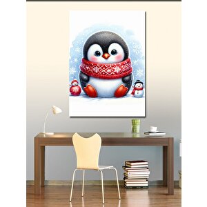 Kanvas Tablo Atkılı Penguen 50x70 cm