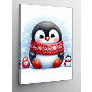 Kanvas Tablo Atkılı Penguen 100x140 cm