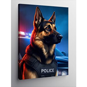 Kanvas Tablo Sadık Polis Köpeği 70x100 cm