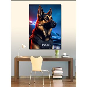 Kanvas Tablo Sadık Polis Köpeği 70x100 cm