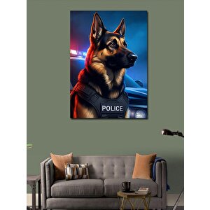 Kanvas Tablo Sadık Polis Köpeği 50x70 cm