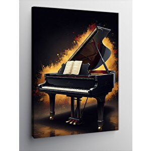 Kanvas Tablo Karanlıkta Piyano 50x70 cm