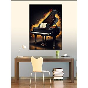 Kanvas Tablo Karanlıkta Piyano 50x70 cm