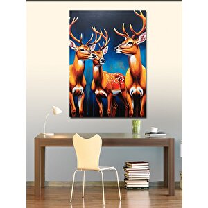 Kanvas Tablo Geyikler 100x140 cm