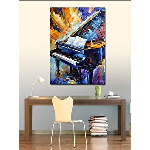 Kanvas Tablo Renkli Piyano 70x100 cm