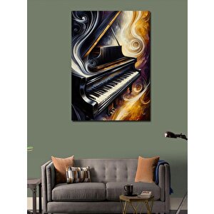 Kanvas Tablo Renkli Piyano 70x100 cm