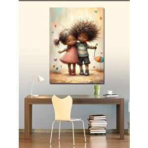 Kanvas Tablo Minik Arkadaşlar 100x140 cm