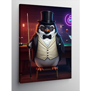 Kanvas Tablo Smokinli Penguen 50x70 cm