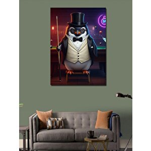 Kanvas Tablo Smokinli Penguen 100x140 cm