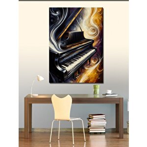 Kanvas Tablo Renkli Piyano 100x140 cm