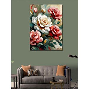Kanvas Tablo Beyaz Güller 70x100 cm