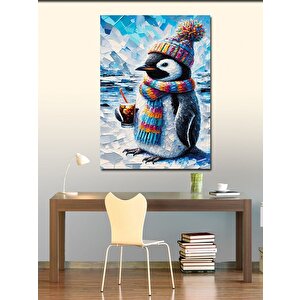 Kanvas Tablo Atkılı Penguen 50x70 cm