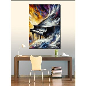Kanvas Tablo Fırtınalı Piyano 50x70 cm