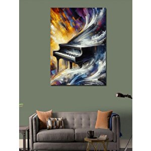 Kanvas Tablo Fırtınalı Piyano 50x70 cm