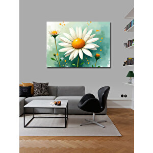 Kanvas Tablo Beyaz Papatya Detay 100x140 cm