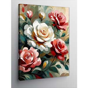 Kanvas Tablo Beyaz Güller 50x70 cm