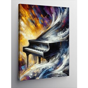 Kanvas Tablo Fırtınalı Piyano 70x100 cm