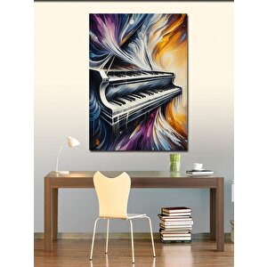 Kanvas Tablo Neon Piyano 50x70 cm