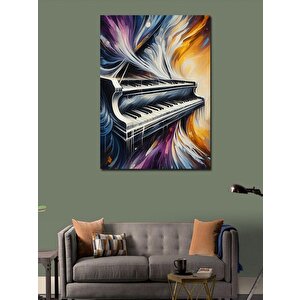 Kanvas Tablo Neon Piyano 50x70 cm