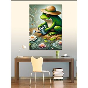 Kanvas Tablo Bahçede Kurbağa 50x70 cm