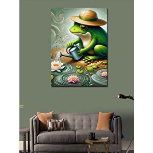 Kanvas Tablo Bahçede Kurbağa 50x70 cm